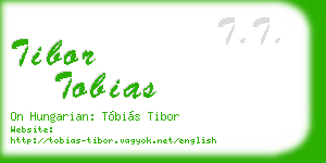 tibor tobias business card